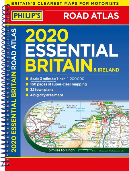 2020 Philip’s Essential Road Atlas Britain and Ireland