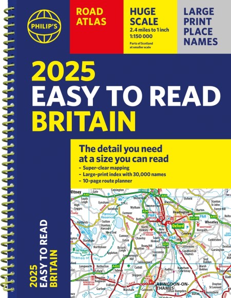 2025 Philip’s Easy to Read Road Atlas of Britain