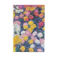 Monet’s Chrysanthemums Midi Unlined Hardback Journal (Elastic Band Closure)