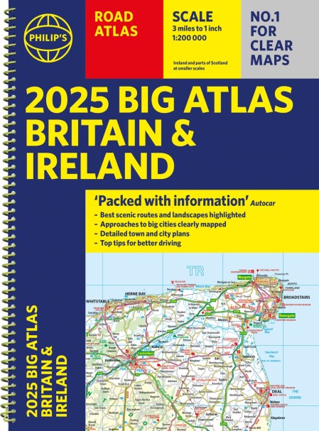 2025 Philip's Big Road Atlas of Britain & Ireland