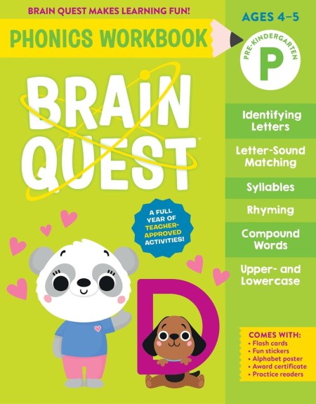 Brain Quest Phonics Workbook: Pre-Kindergarten